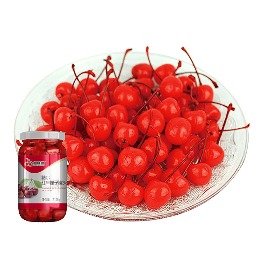 糖水紅車厘子罐頭（有枝）